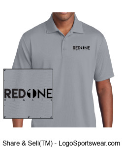 Sport-Tek Men's Polo - GRAY - All Black logo Design Zoom